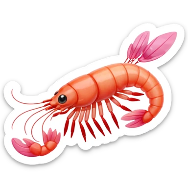 shrimp mini sticker