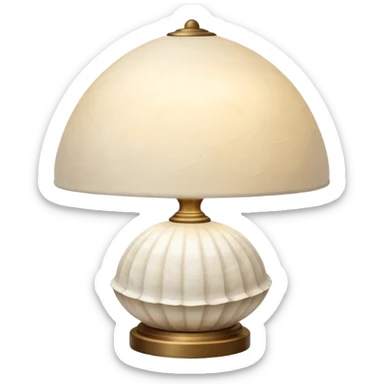 White shell lamp  sticker