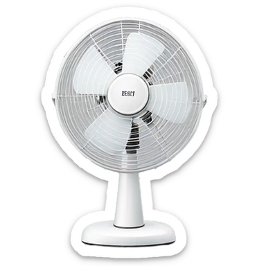 Cute white classic Stand fan sticker