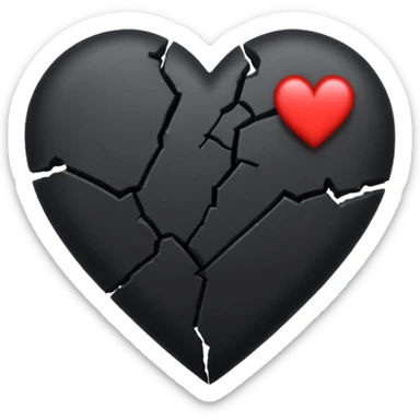 Black heartbreak  sticker