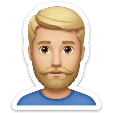 Attractive blonde man with beard sticker
