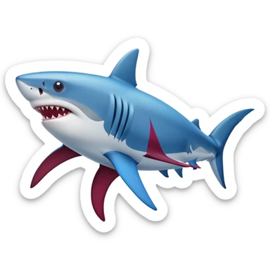 Shark wearing FC Barcelona shirt  sticker
