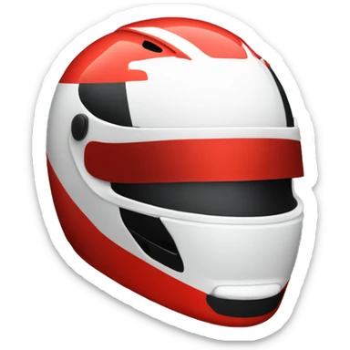 Red formula one helmet  sticker