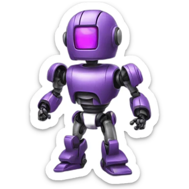 Fight robot purple sticker