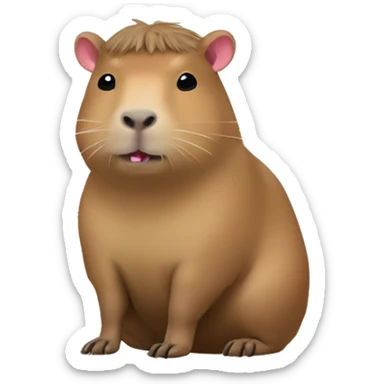 capybara with hello kitty ears sticker