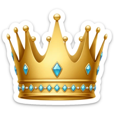 Y2K crown  with the words spoiled  sticker