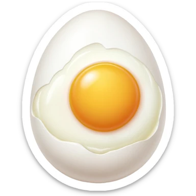 Sunny side up egg heart sticker
