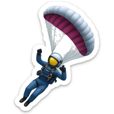 Pilot parachuting sticker