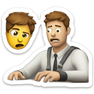 project manager having trouble with client sticker