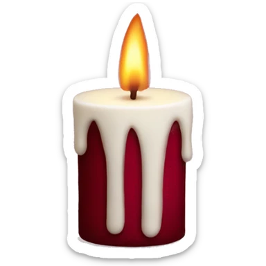 Dark red velvet candle sticker