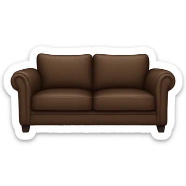 brown loft sofa, realistic sticker
