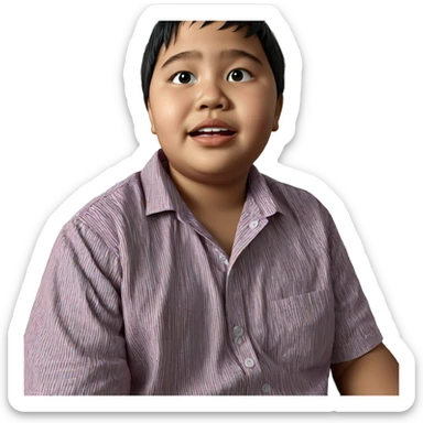 realistic portrait of a boy sticker