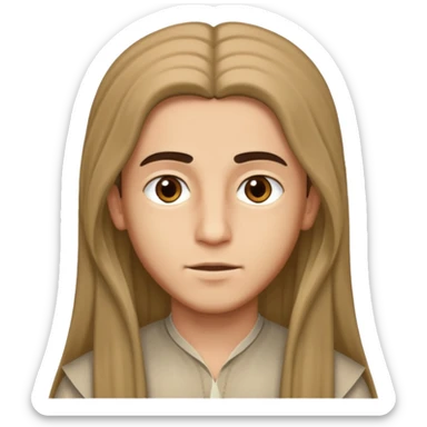 Boy arab long hair sticker