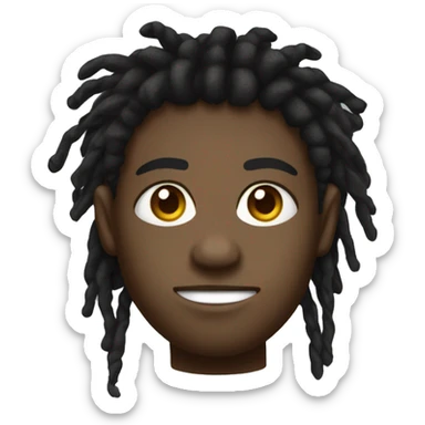 rosto de uma criança negra com dreads sticker