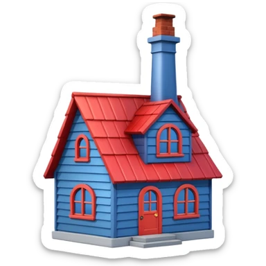 cartoon house sticker