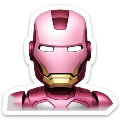 Pink iron man sticker