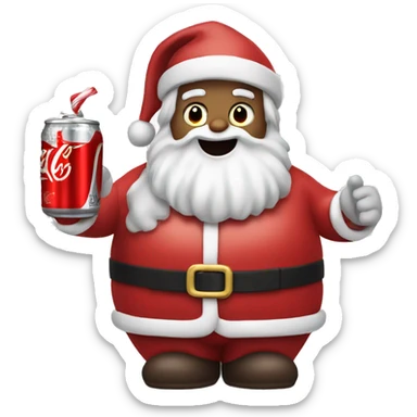 Santa with a Diet Coke  sticker