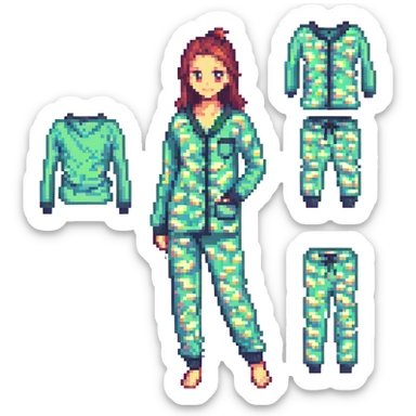 A cozy pajama set sticker