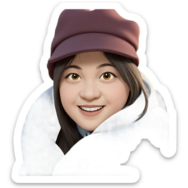 smiling girl in hat outdoors sticker