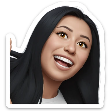 realistic portrait of girl sticker