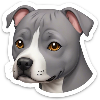 Grey staffy sticker