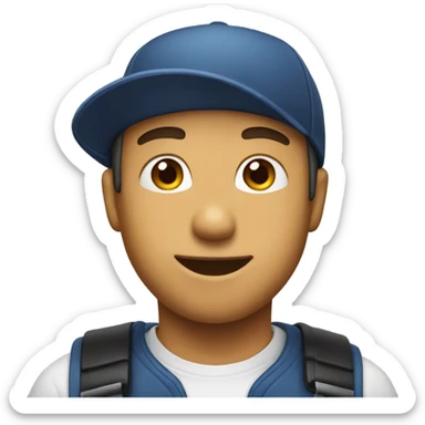 Rizz face with backwards hat  sticker