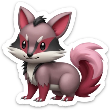 Teddiursa-Minccino-Zoroark-Obstagoon-fusion  sticker