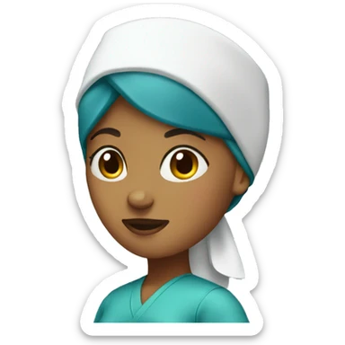 nurse in a headscarf sticker