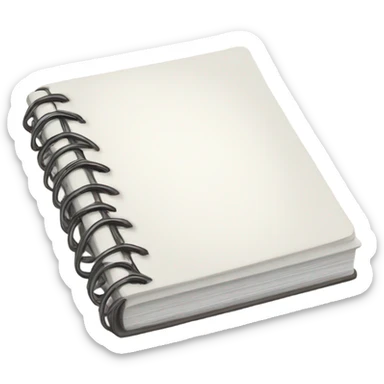 Small note book WHITE sticker