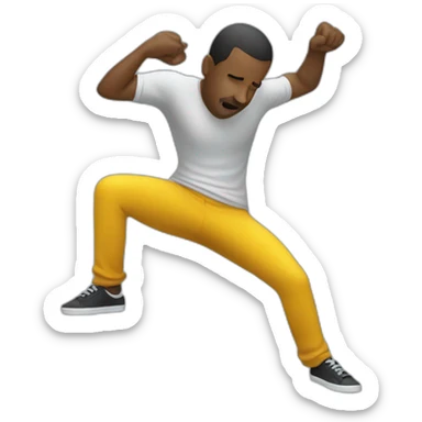 Un homme qui fait un dab avec ses bras sticker