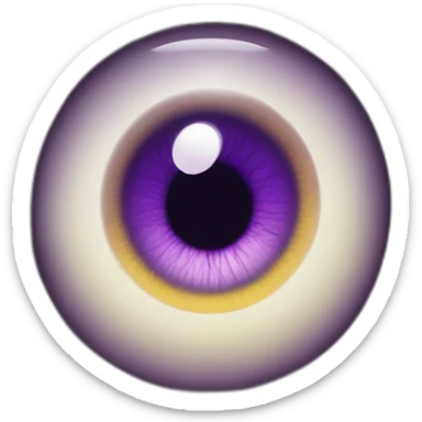majestic godly violet iris eyeball serious intense symmetrical knowledgable sticker