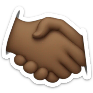 hand shake in unity multi racial sticker