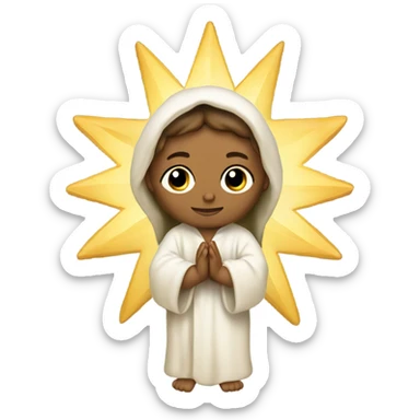 Baby Jesus on the star of Bethlehem  sticker