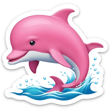 Pink dolphin  sticker