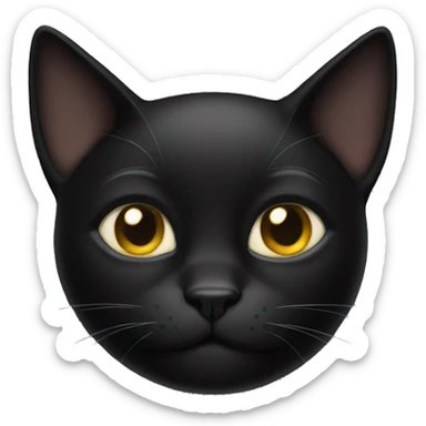 Black cat sticker