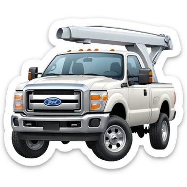 White Ford F250 sticker