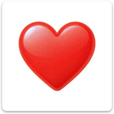 food heart emoji, shiny, with a gradient effect, no background sticker