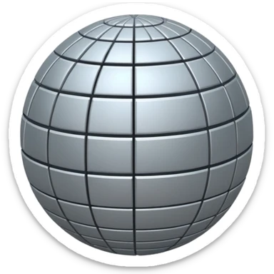 sphere covered with grid lines sticker
