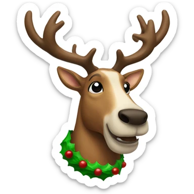 Raindeer christmas sticker