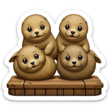 Seals on dock sticker