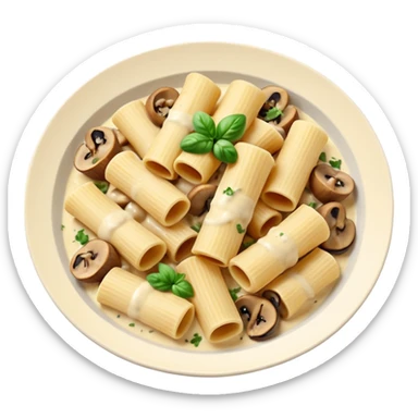 rigatoni mushrooms with creamy sauce sticker