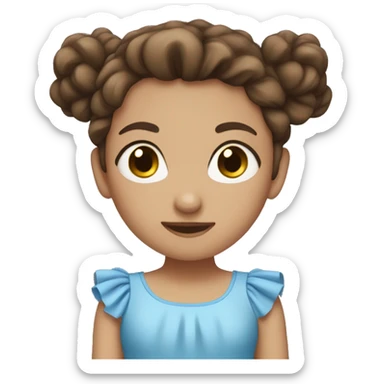 Brown haired girl in a blue tutu sticker