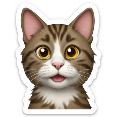 Cat that looks like a muppet sticker