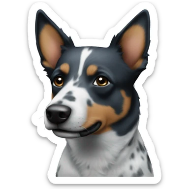 Blue heeler with black on one side sticker