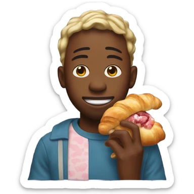 Tyler the creator holding a croissant  sticker