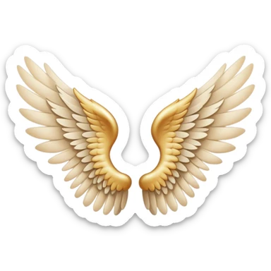 Angel wings beige  sticker