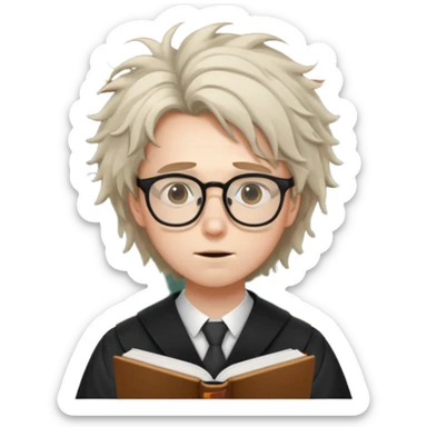 a very exhausted graduate student studying statistical physics sticker