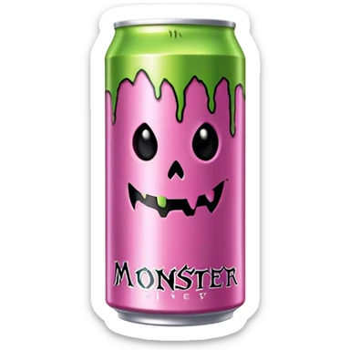 pink can monster energy drink sticker