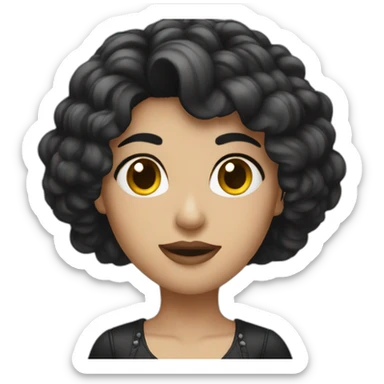 Dark hair mistress sticker