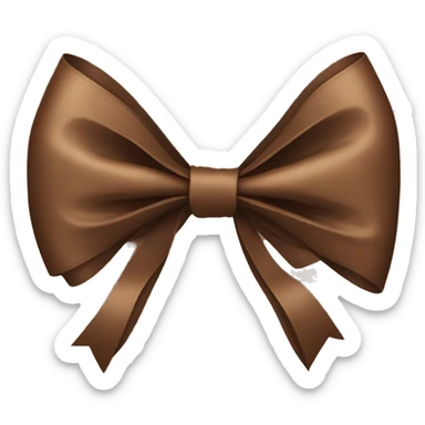 Brown bow ribbon sticker